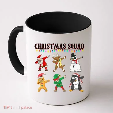 Christmas Squad Dabbing Characters Coffee Mug