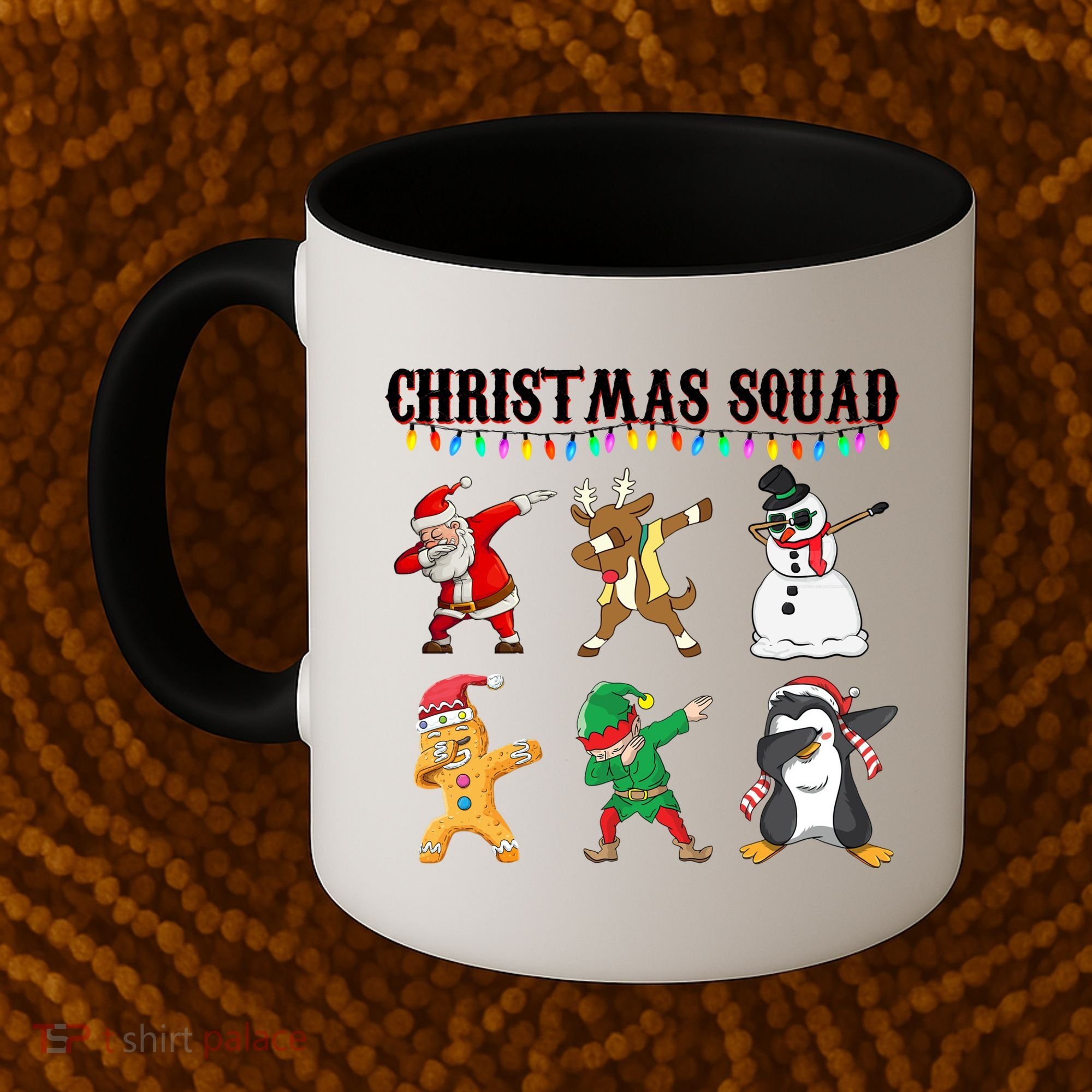 Christmas Squad Dabbing Characters Coffee Mug