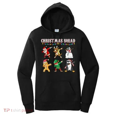Christmas Squad Dabbing Characters Women's Hoodie