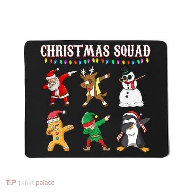 Christmas Squad Dabbing Characters Mousepad