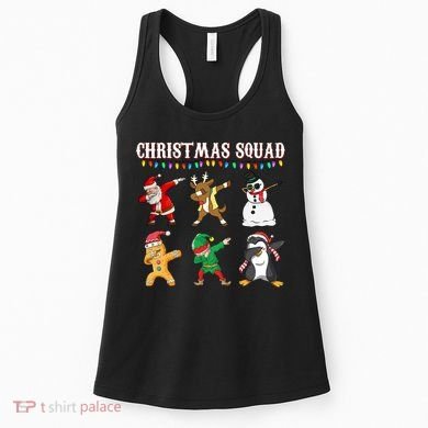Christmas Squad Dabbing Characters Women's Tank Top