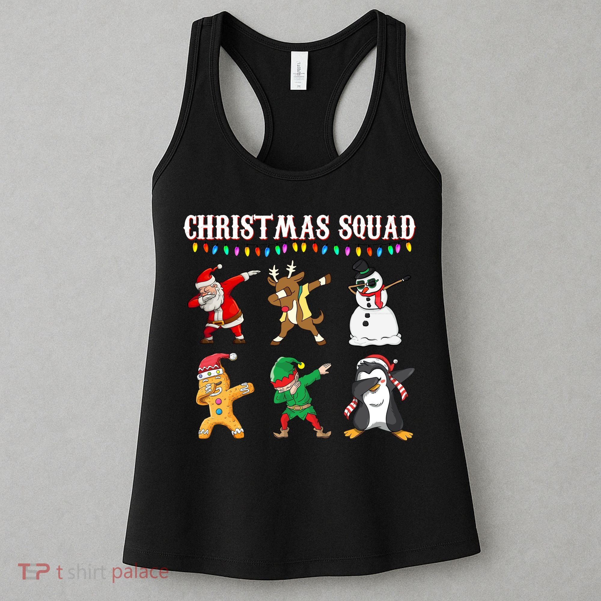 Christmas Squad Dabbing Characters Women's Tank Top