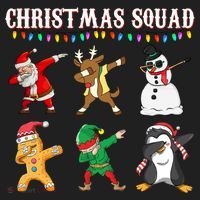 Christmas Squad Dabbing Characters Hat thumb 2