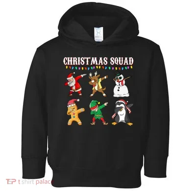 Christmas Squad Dabbing Characters Toddler Hoodie