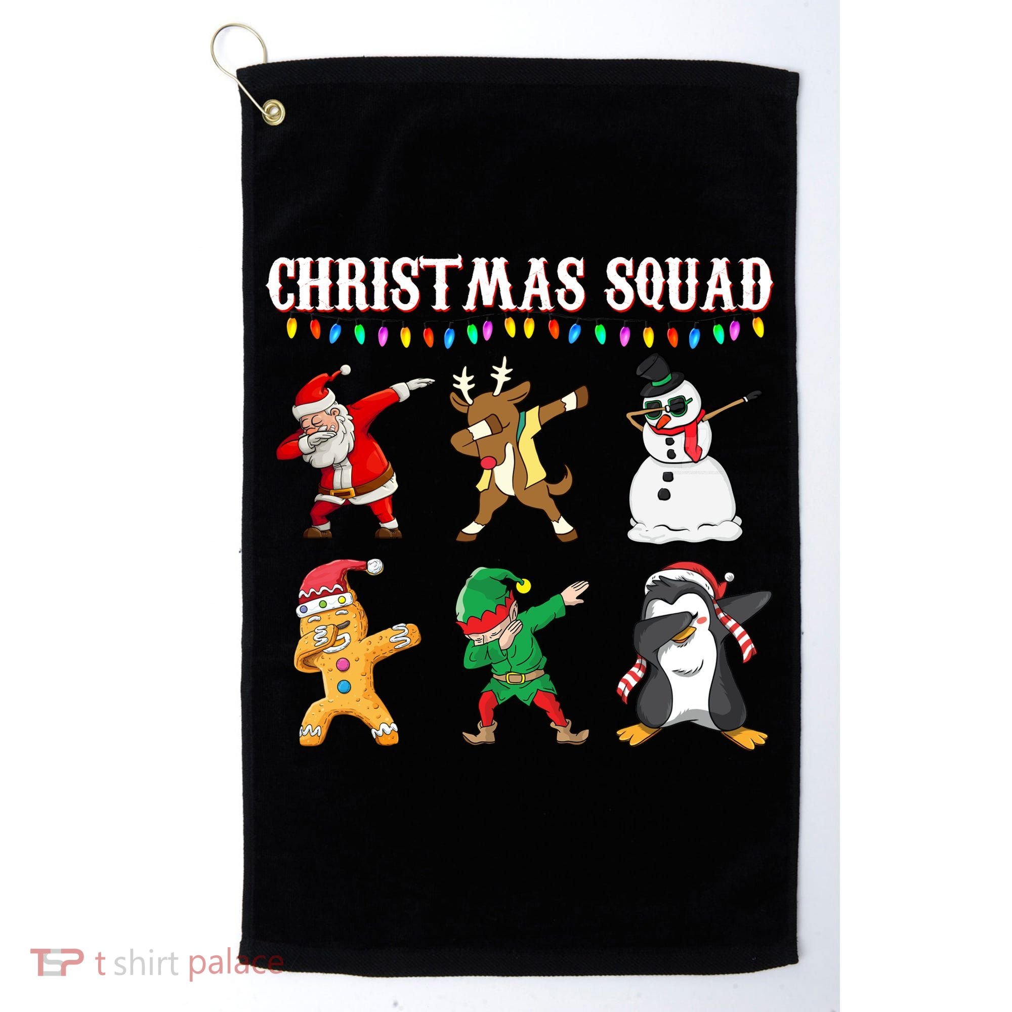 Christmas Squad Dabbing Characters Golf Towel