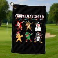Christmas Squad Dabbing Characters Golf Towel thumb 1
