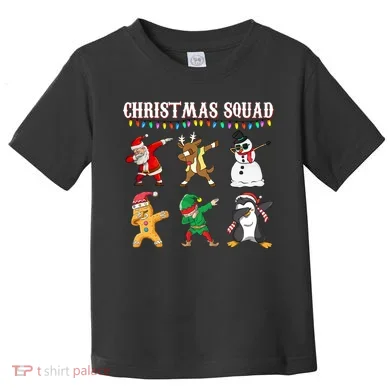 Christmas Squad Dabbing Characters Toddler T-Shirt
