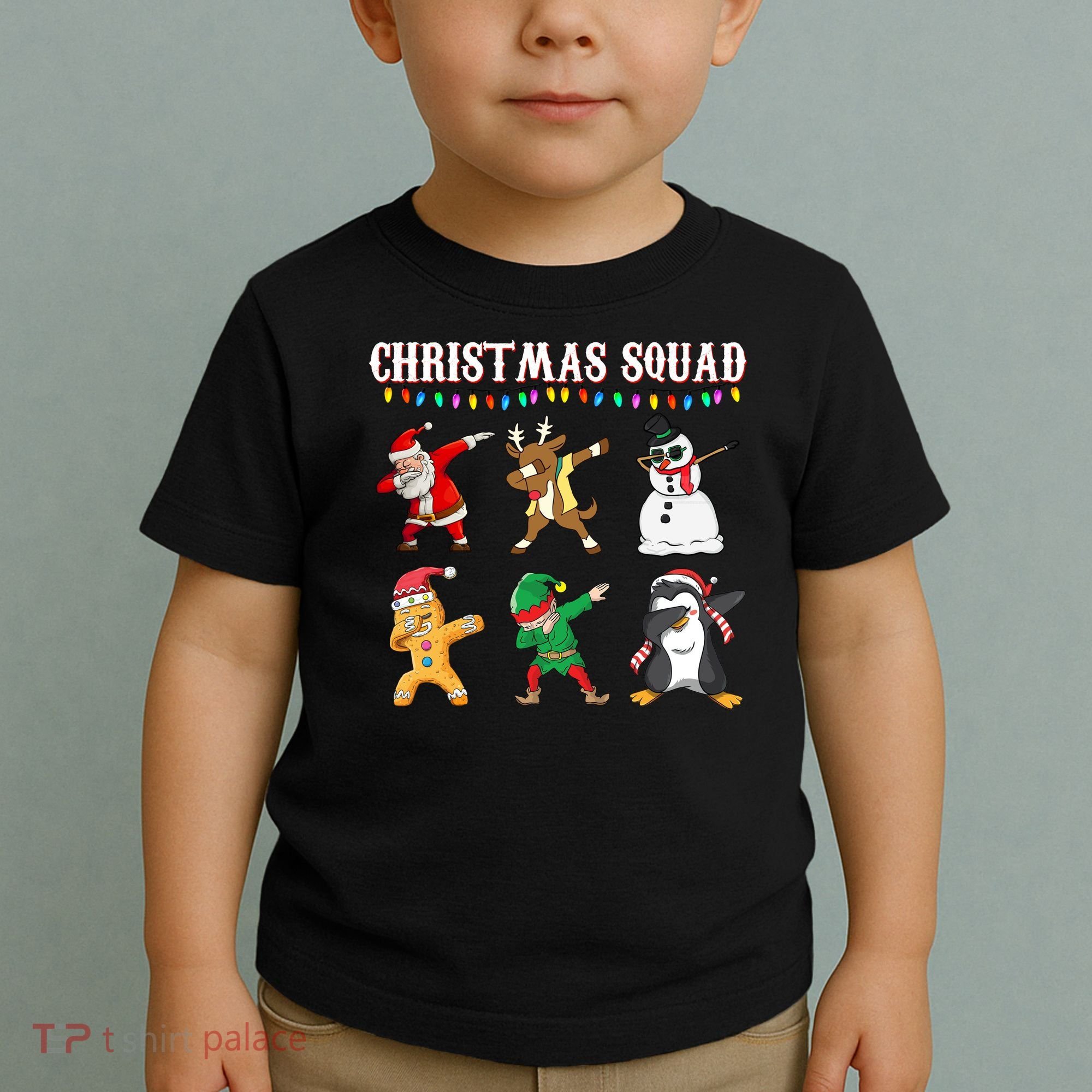 Christmas Squad Dabbing Characters Toddler T-Shirt