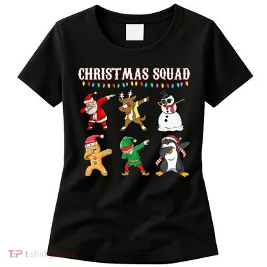 Christmas Squad Dabbing Characters Women's T-Shirt