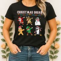 Christmas Squad Dabbing Characters Women's T-Shirt thumb 2