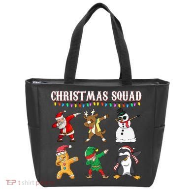 Christmas Squad Dabbing Characters Tote Bag
