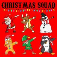 Christmas Squad Dabbing Characters Santa Hat thumb 1
