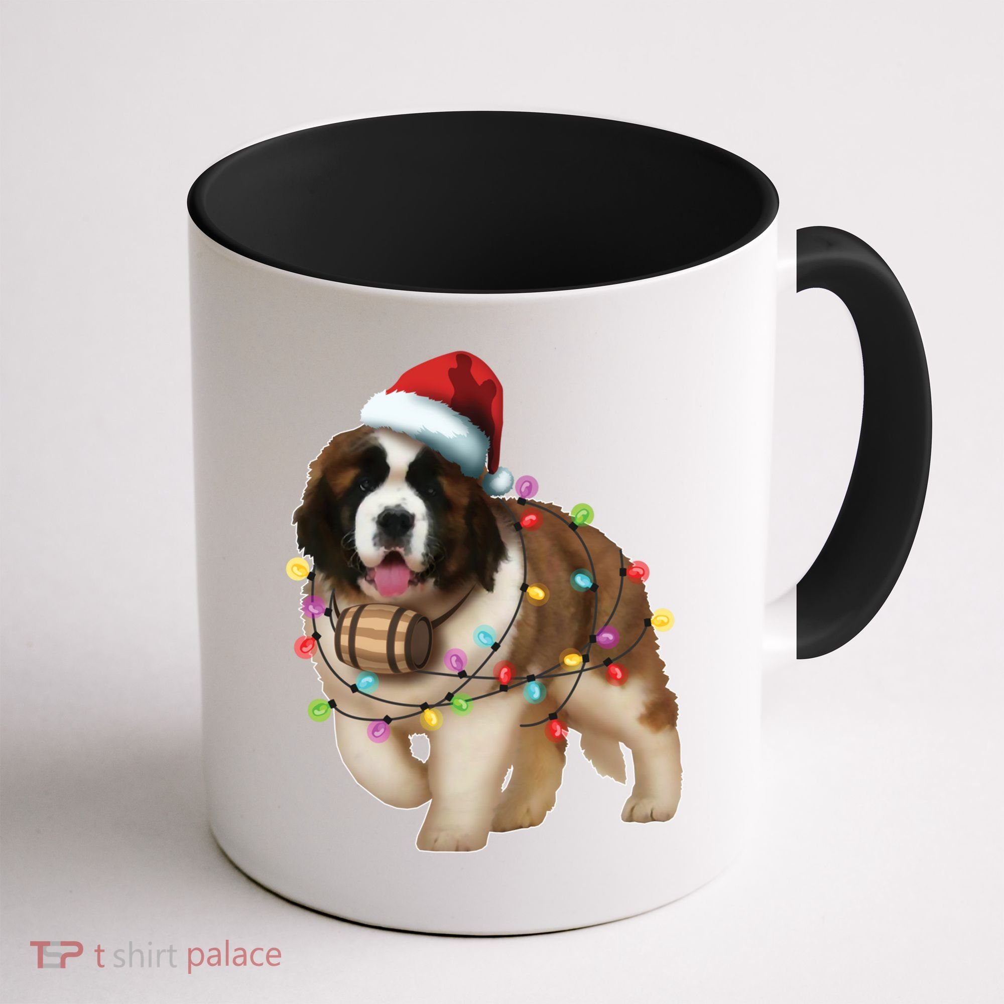 Christmas Santa Dog St Bernard Saint Xmas Dog Lover Gift Coffee Mug