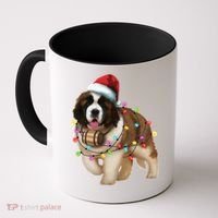 Christmas Santa Dog St Bernard Saint Xmas Dog Lover Gift Coffee Mug thumb 0