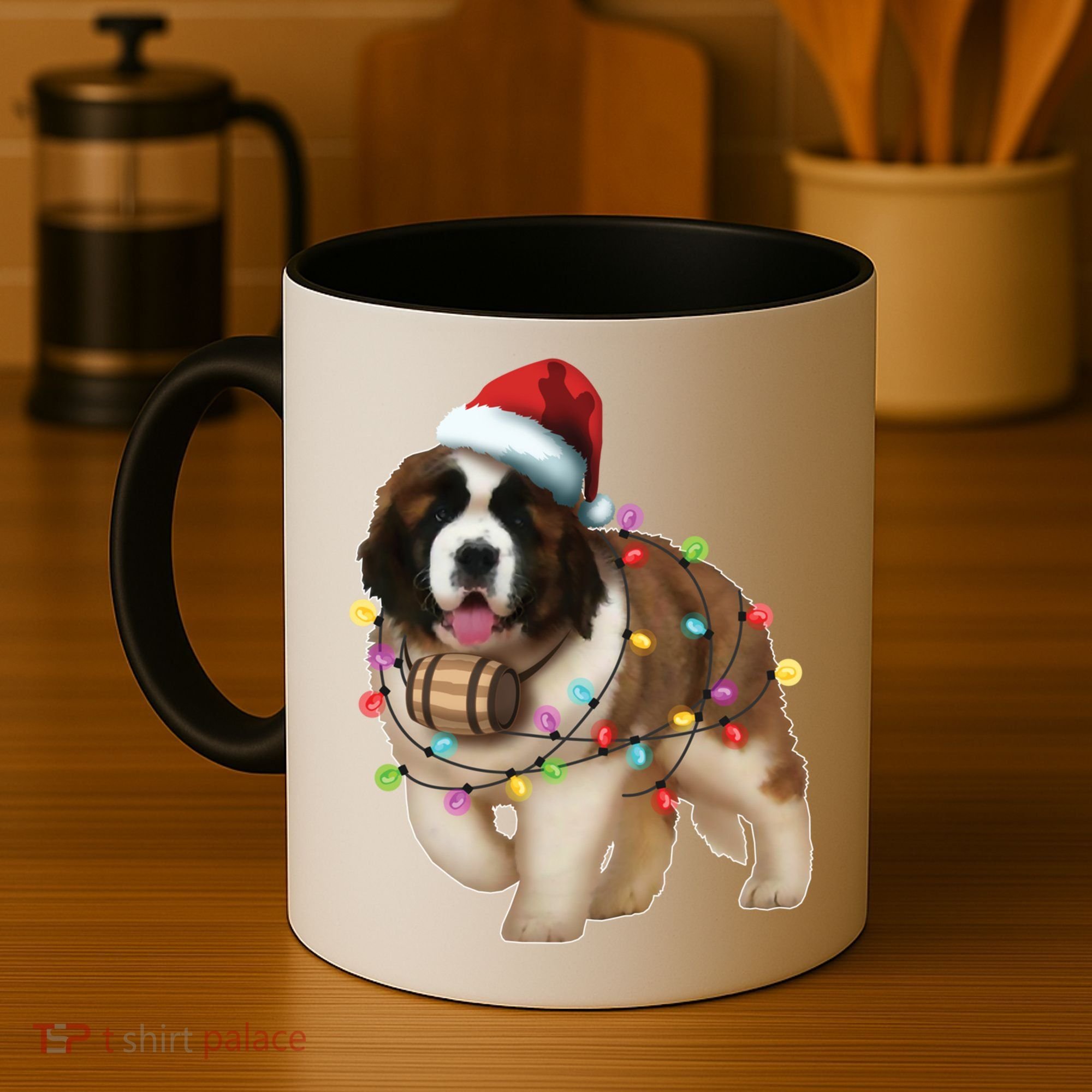 Christmas Santa Dog St Bernard Saint Xmas Dog Lover Gift Coffee Mug