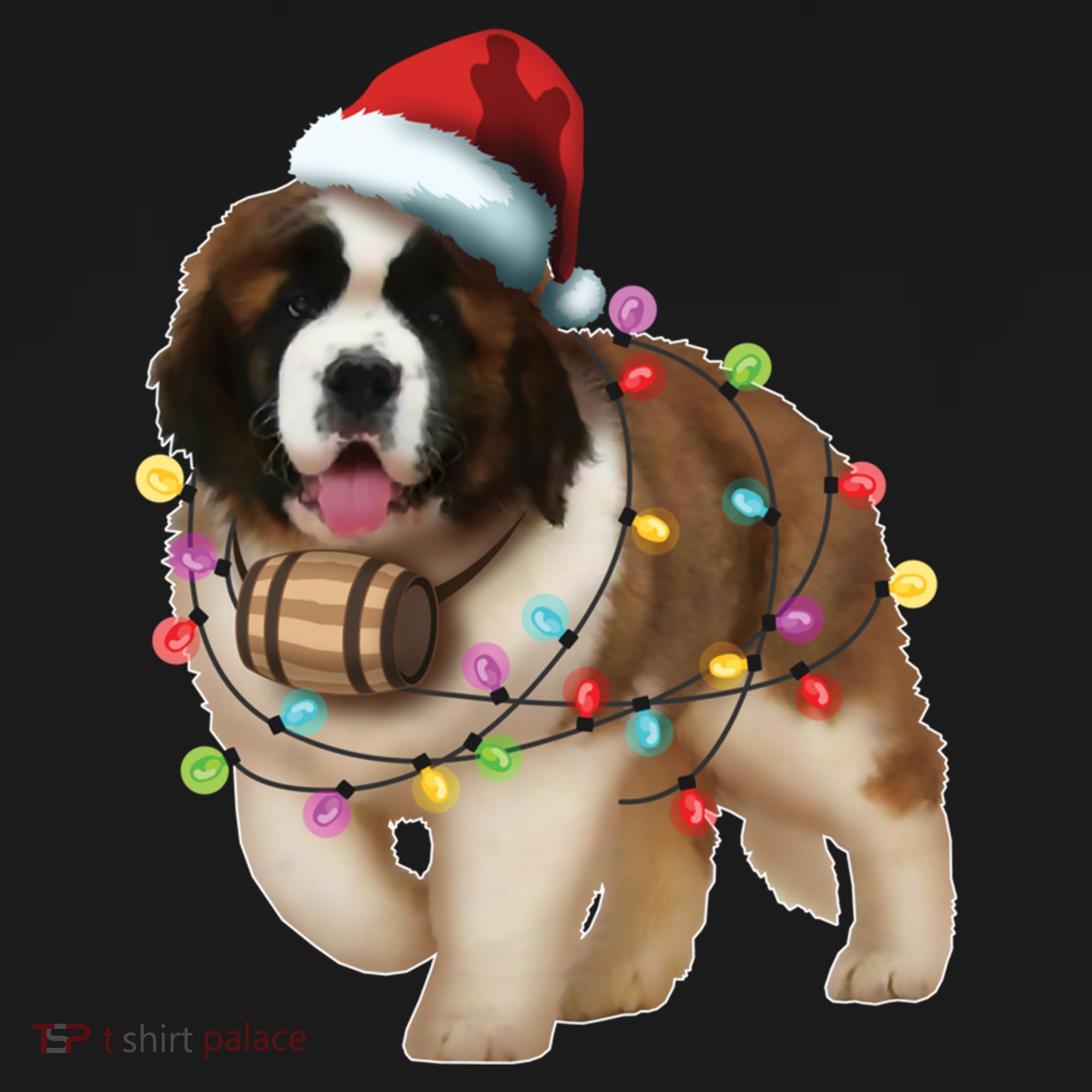 Christmas Santa Dog St Bernard Saint Xmas Dog Lover Gift Women's Hoodie