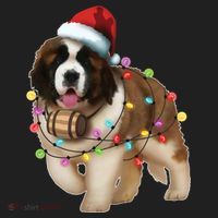 Christmas Santa Dog St Bernard Saint Xmas Dog Lover Gift Hat thumb 2