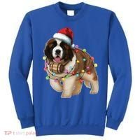 Christmas Santa Dog St Bernard Saint Xmas Dog Lover Gift Sweatshirt thumb 0