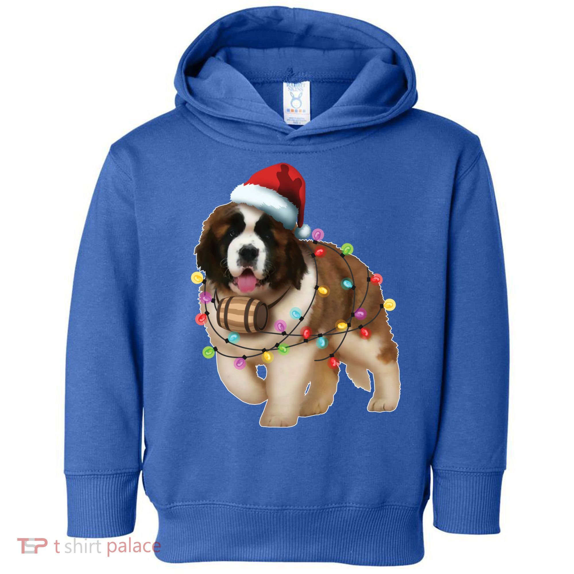 Christmas Santa Dog St Bernard Saint Xmas Dog Lover Gift Toddler Hoodie