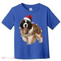 Christmas Santa Dog St Bernard Saint Xmas Dog Lover Gift Toddler T-Shirt thumb 0