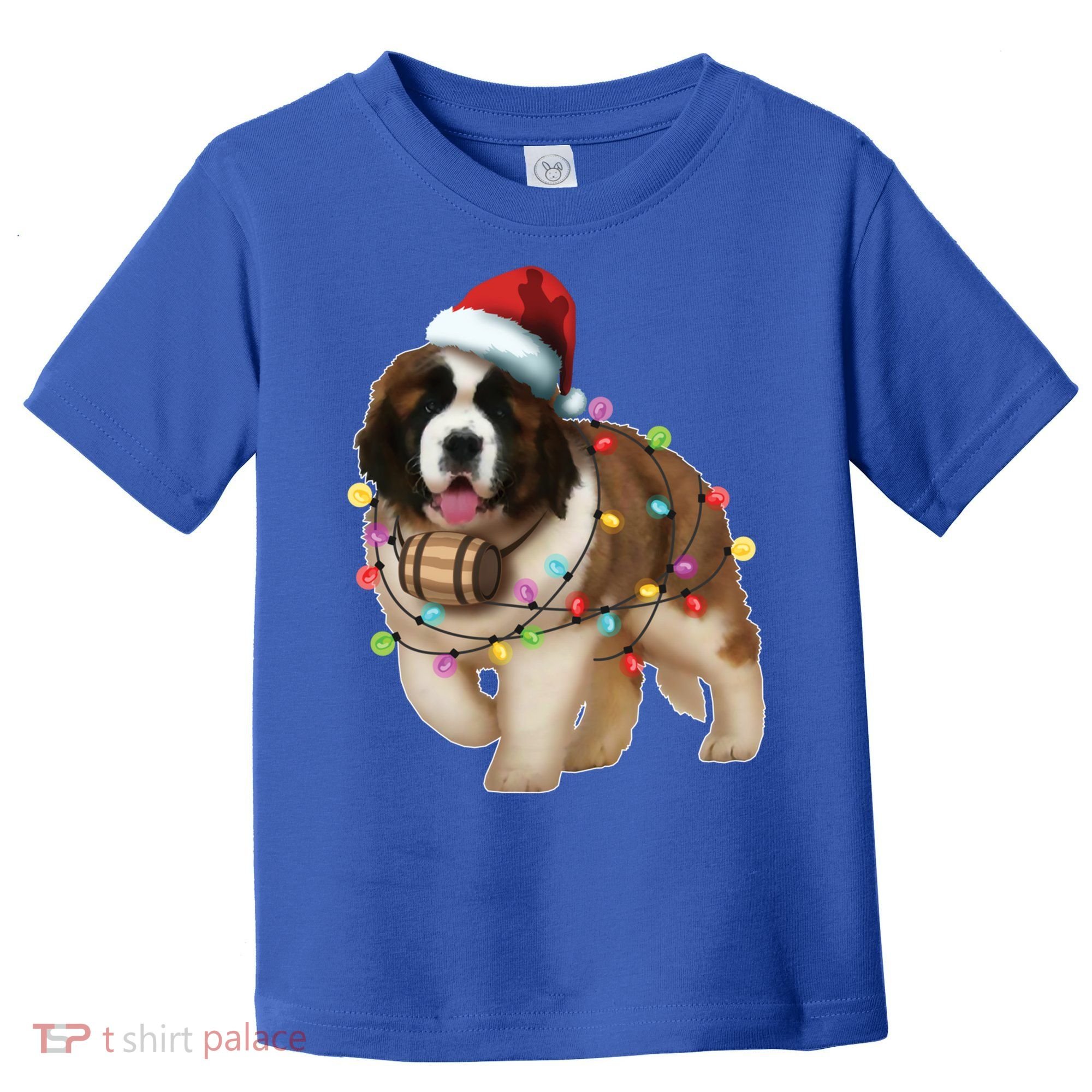 Christmas Santa Dog St Bernard Saint Xmas Dog Lover Gift Toddler T-Shirt