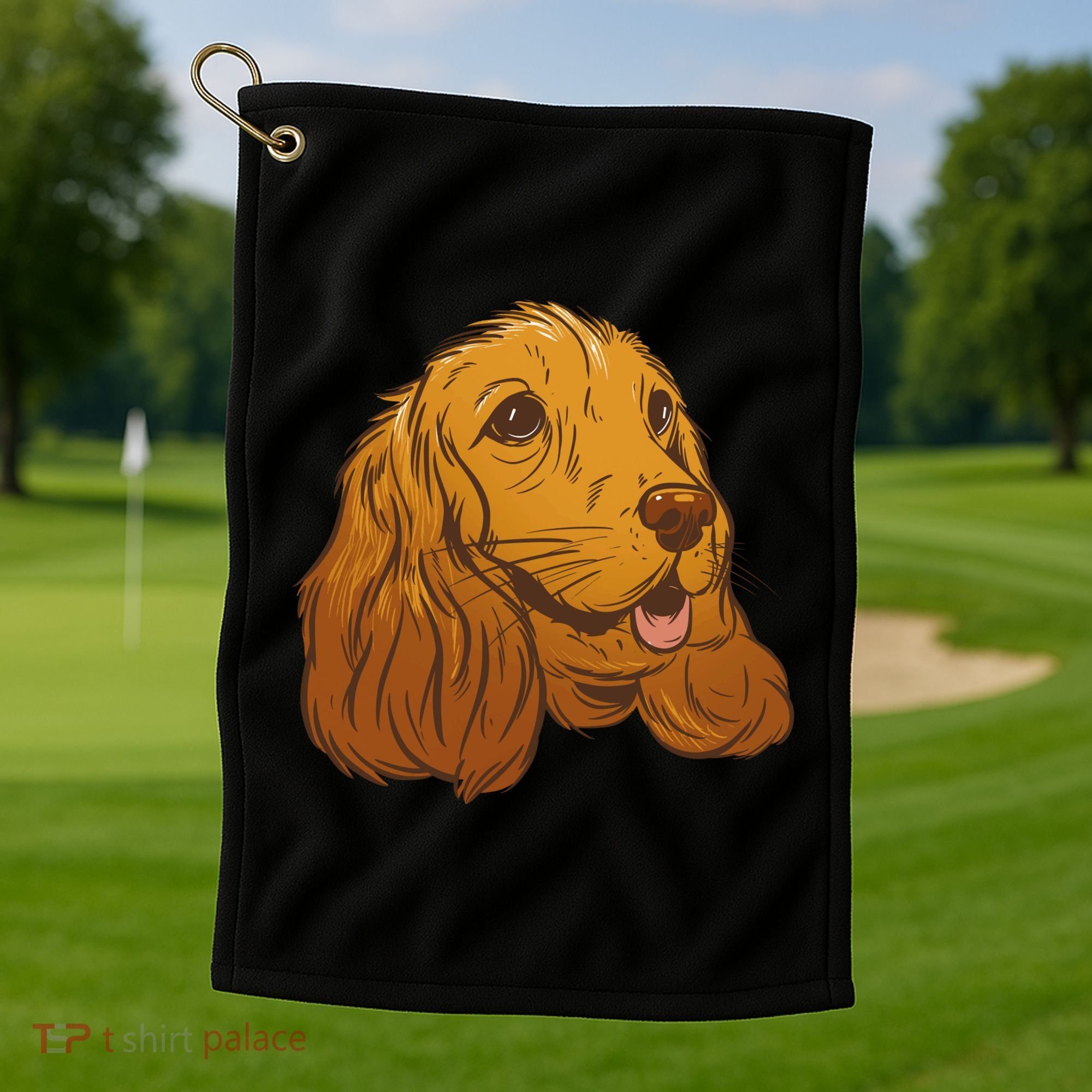 Cocker Spaniel Dog Golf Towel
