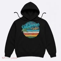 California Sober Distressed Graphic With Vintage Sunset Hoodie thumb 0