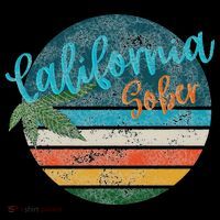 California Sober Distressed Graphic With Vintage Sunset T-Shirt thumb 7