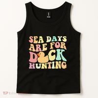 Cruising Sea Days Are For Duck Hunting Rubber Duck Cruise Tank Top thumb 2
