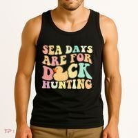 Cruising Sea Days Are For Duck Hunting Rubber Duck Cruise Tank Top thumb 3