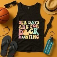 Cruising Sea Days Are For Duck Hunting Rubber Duck Cruise Tank Top thumb 4