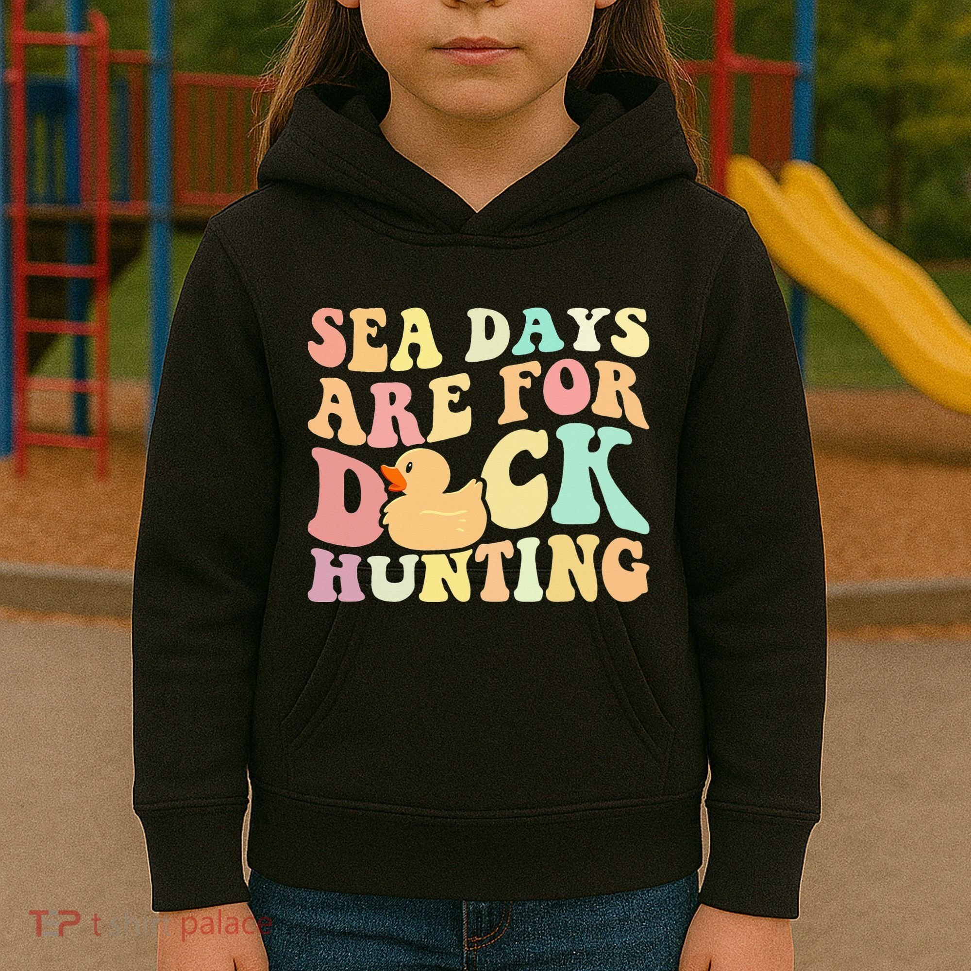 Cruising Sea Days Are For Duck Hunting Rubber Duck Cruise Kids Hoodie