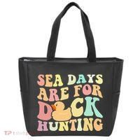 Cruising Sea Days Are For Duck Hunting Rubber Duck Cruise Tote Bag thumb 0