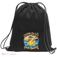 Cruising Sea Days Are For Duck Hunting Cool Cruise Trip Sweatshirt Cinch Pack Bag thumb 0