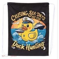 Cruising Sea Days Are For Duck Hunting Cool Cruise Trip Drawstring Bag thumb 0