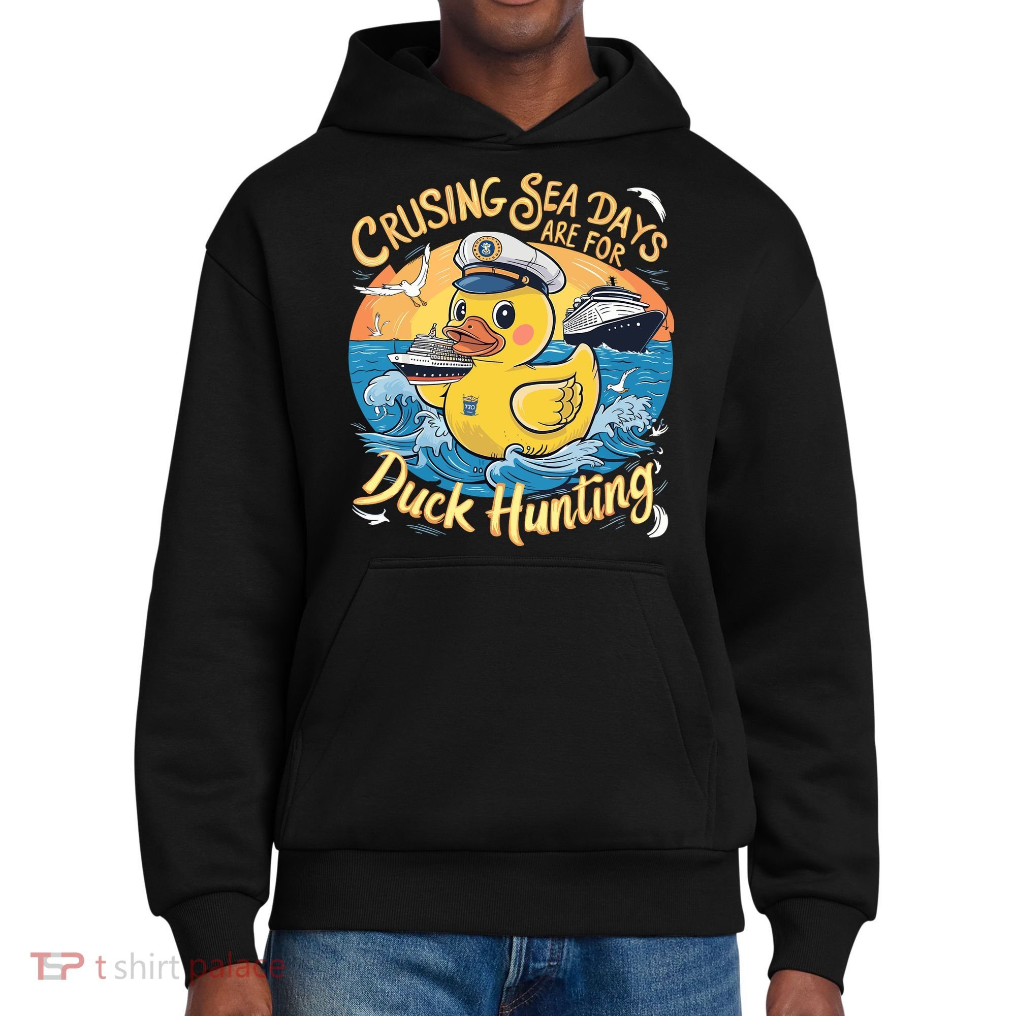 Cruising Sea Days Are For Duck Hunting Cool Cruise Trip District V.I.T. Heavyweight Hoodie