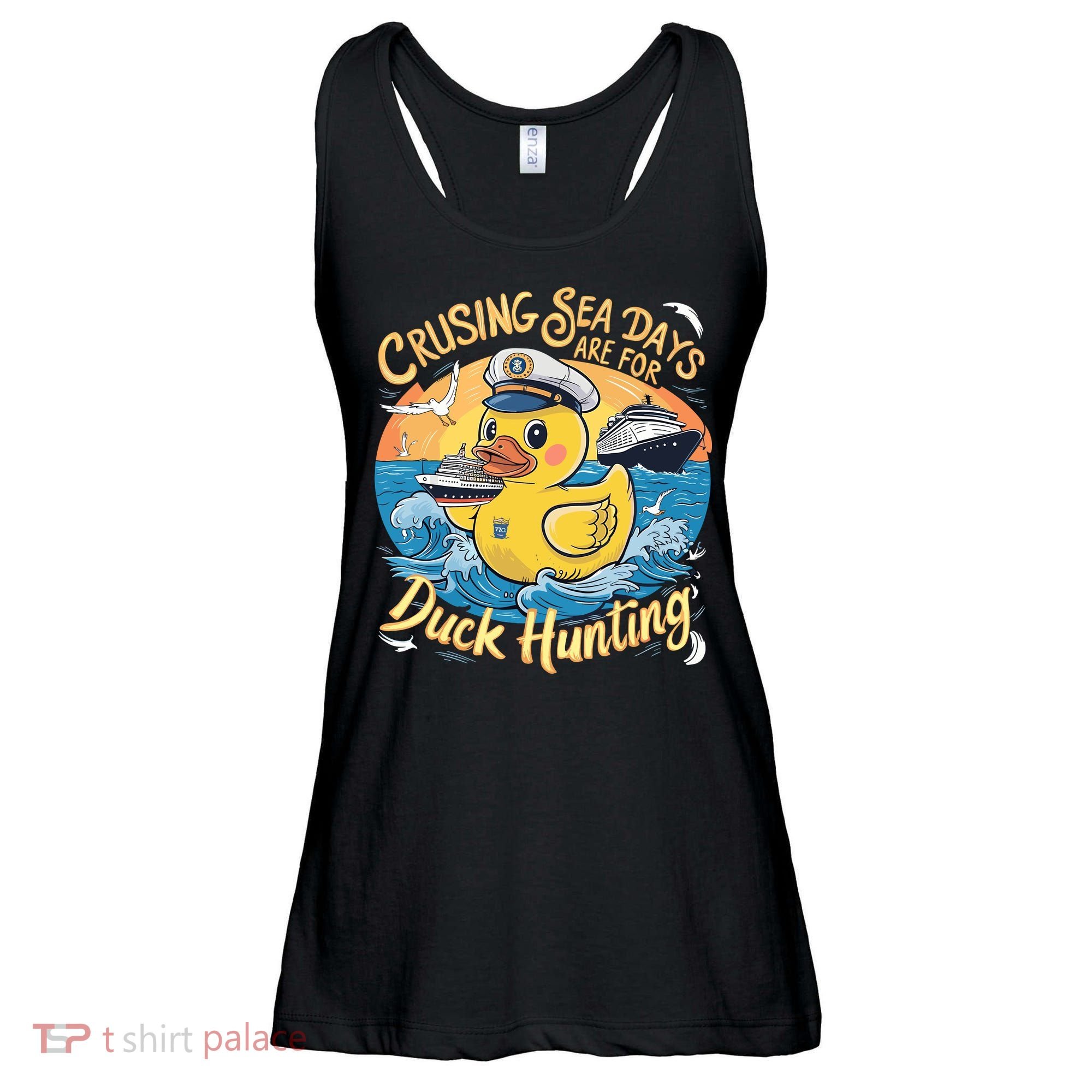 Cruising Sea Days Are For Duck Hunting Cool Cruise Trip Ladies Essential Flowy Tank