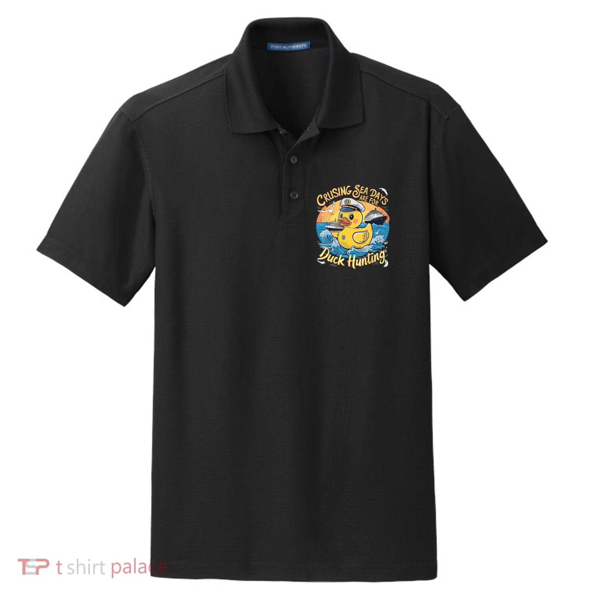 Cruising Sea Days Are For Duck Hunting Cool Cruise Trip Dry Zone Grid Polo