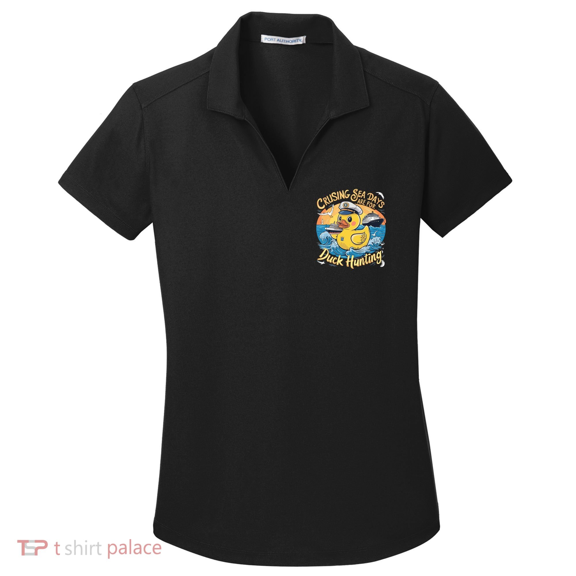 Cruising Sea Days Are For Duck Hunting Cool Cruise Trip Women's Dry Zone Grid Polo