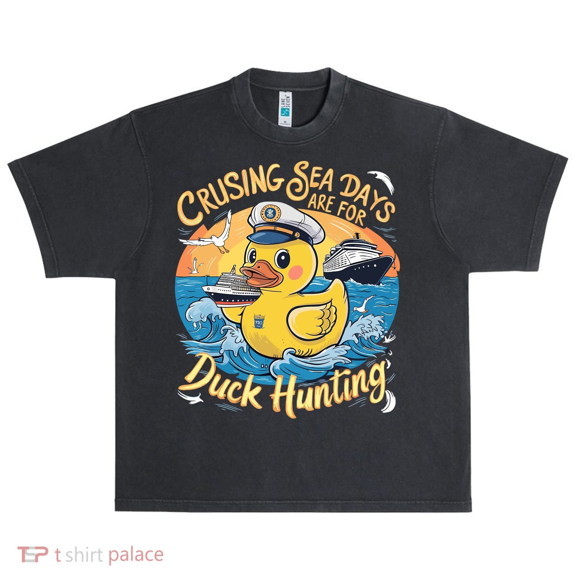 Cruising Sea Days Are For Duck Hunting Cool Cruise Trip Urban Oversized Heavyweight T-Shirt