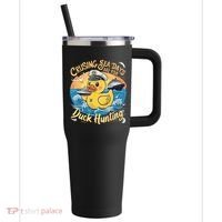 Cruising Sea Days Are For Duck Hunting Cool Cruise Trip 40oz Vacuum Insulated Stainless Steel Travel Tumbler thumb 0