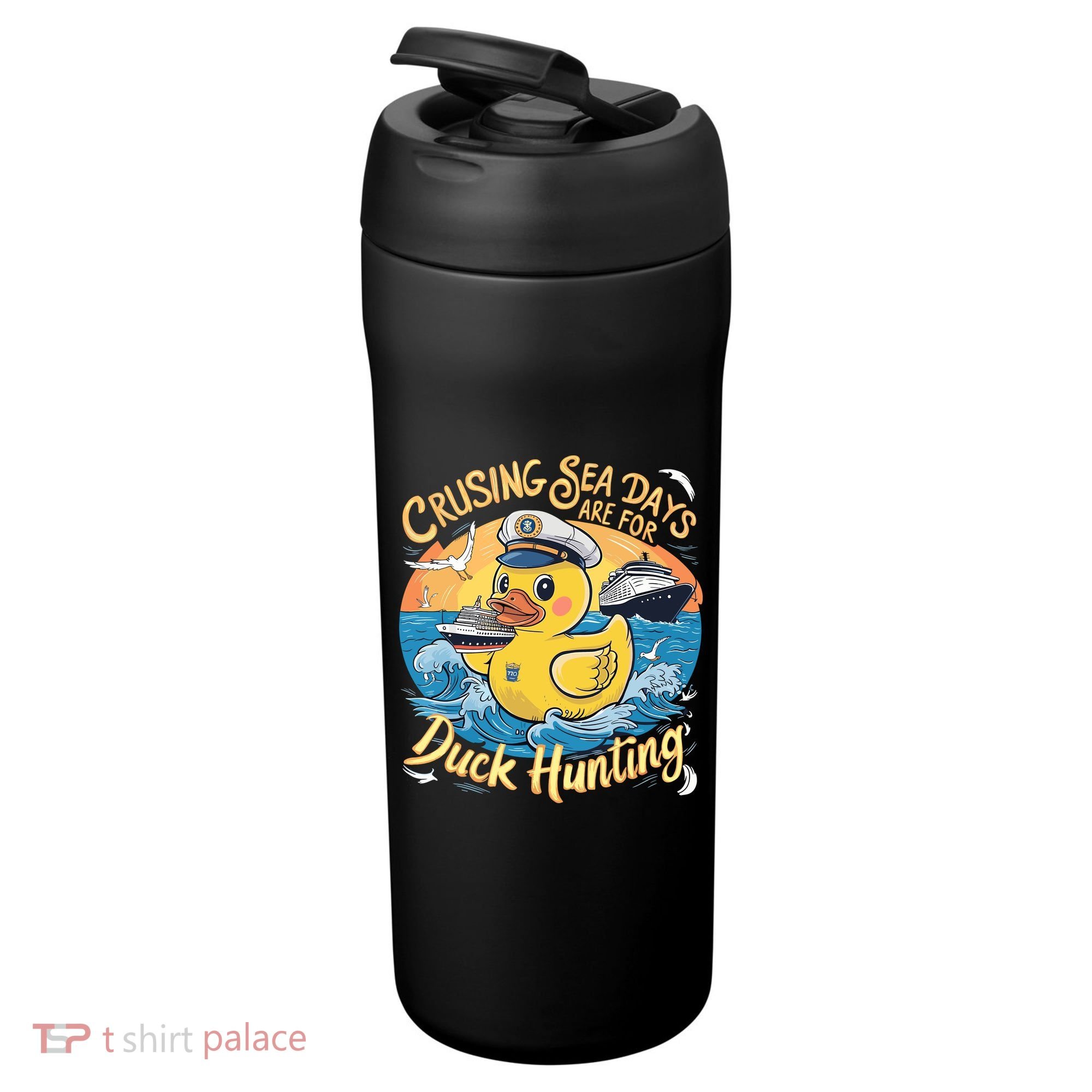 Cruising Sea Days Are For Duck Hunting Cool Cruise Trip 24oz Duet Stainless Steel Tumbler