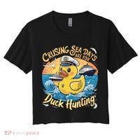 Cruising Sea Days Are For Duck Hunting Cool Cruise Trip Women's Crop Top Tee thumb 0