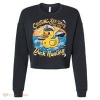 Cruising Sea Days Are For Duck Hunting Cool Cruise Trip Cropped Pullover Crew thumb 0
