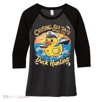 Cruising Sea Days Are For Duck Hunting Cool Cruise Trip Women's Tri-Blend 3/4-Sleeve Raglan Shirt thumb 0