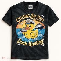 Cruising Sea Days Are For Duck Hunting Cool Cruise Trip Kids Tie-Dye T-Shirt thumb 0