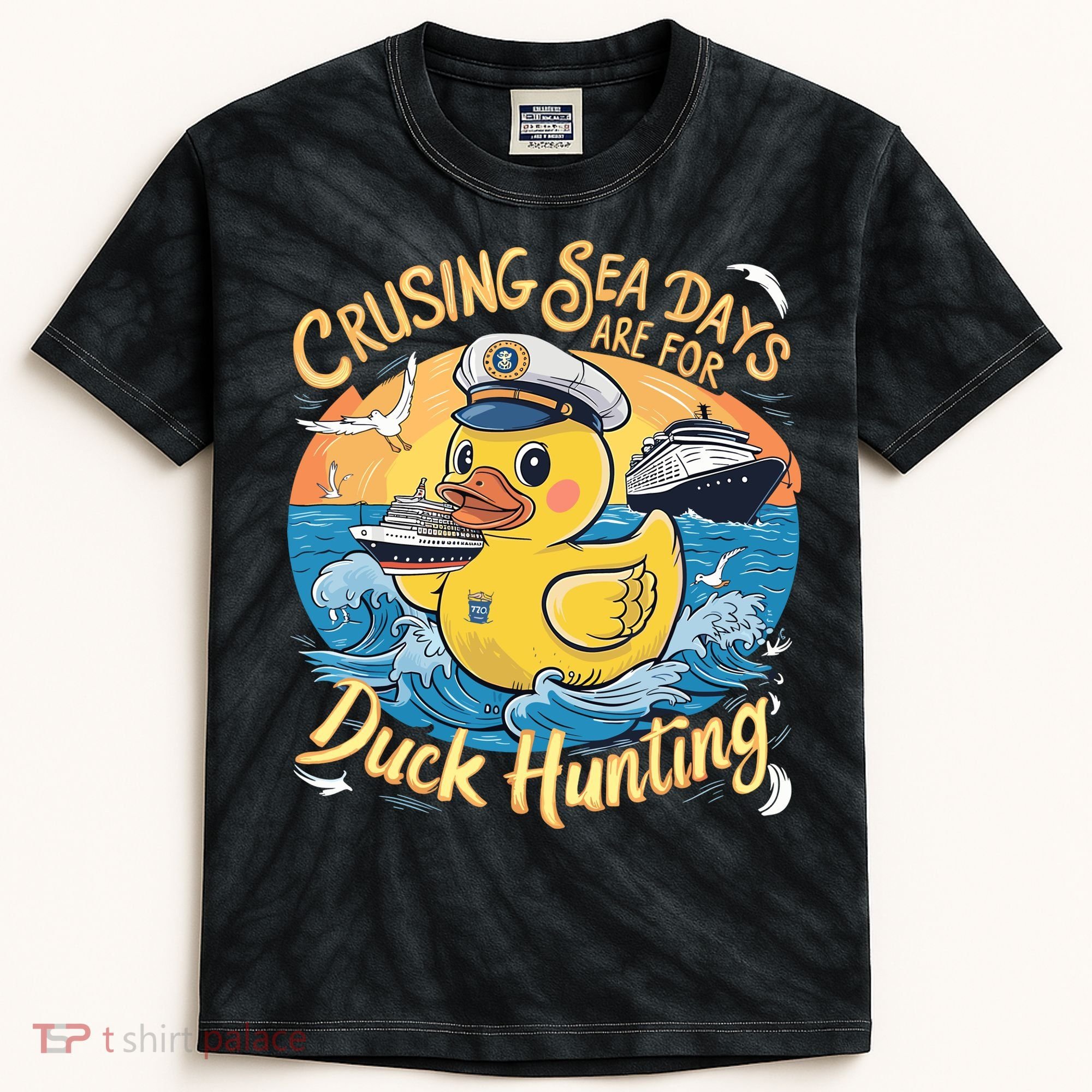 Cruising Sea Days Are For Duck Hunting Cool Cruise Trip Kids Tie-Dye T-Shirt