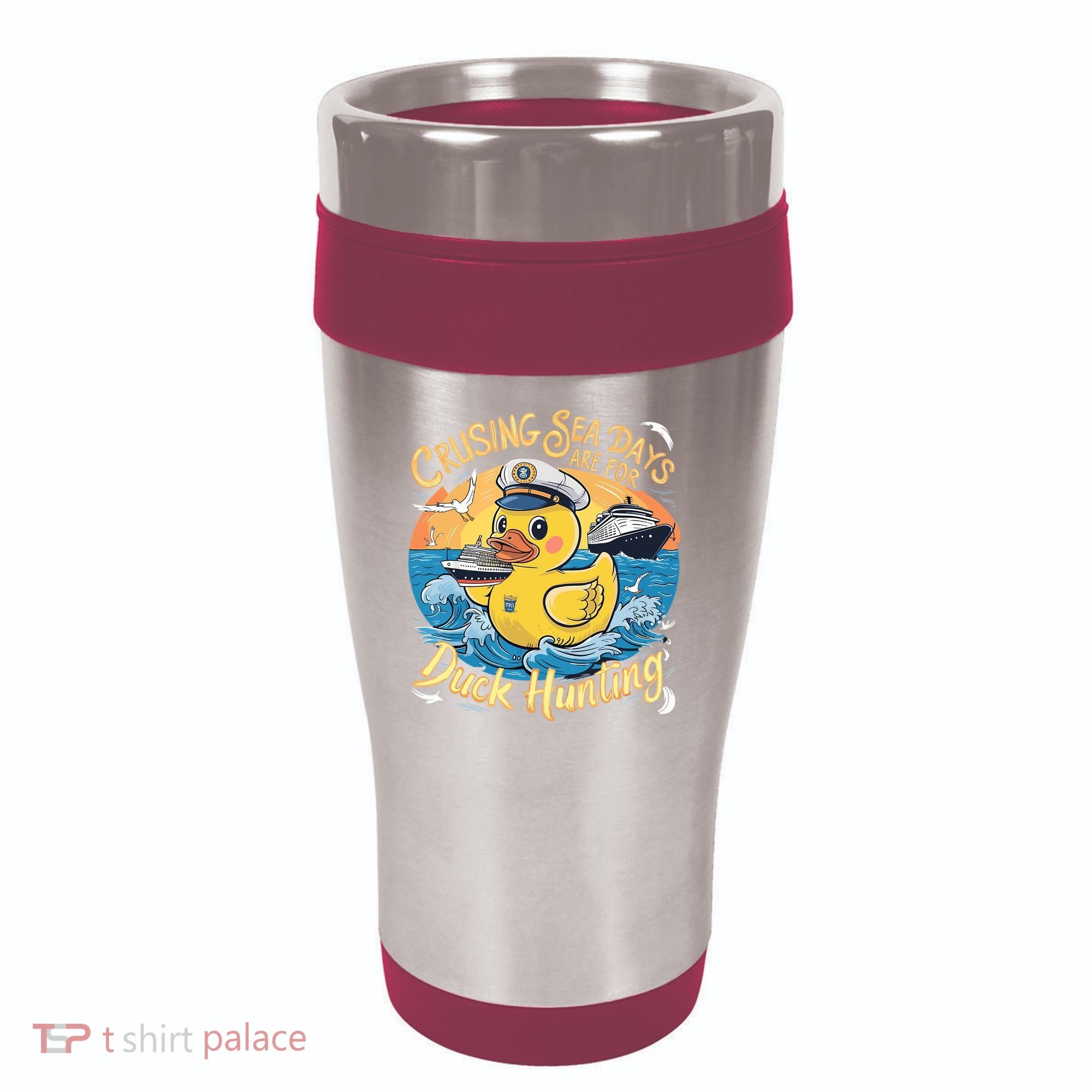 Cruising Sea Days Are For Duck Hunting Cool Cruise Trip 16oz Travel Tumbler