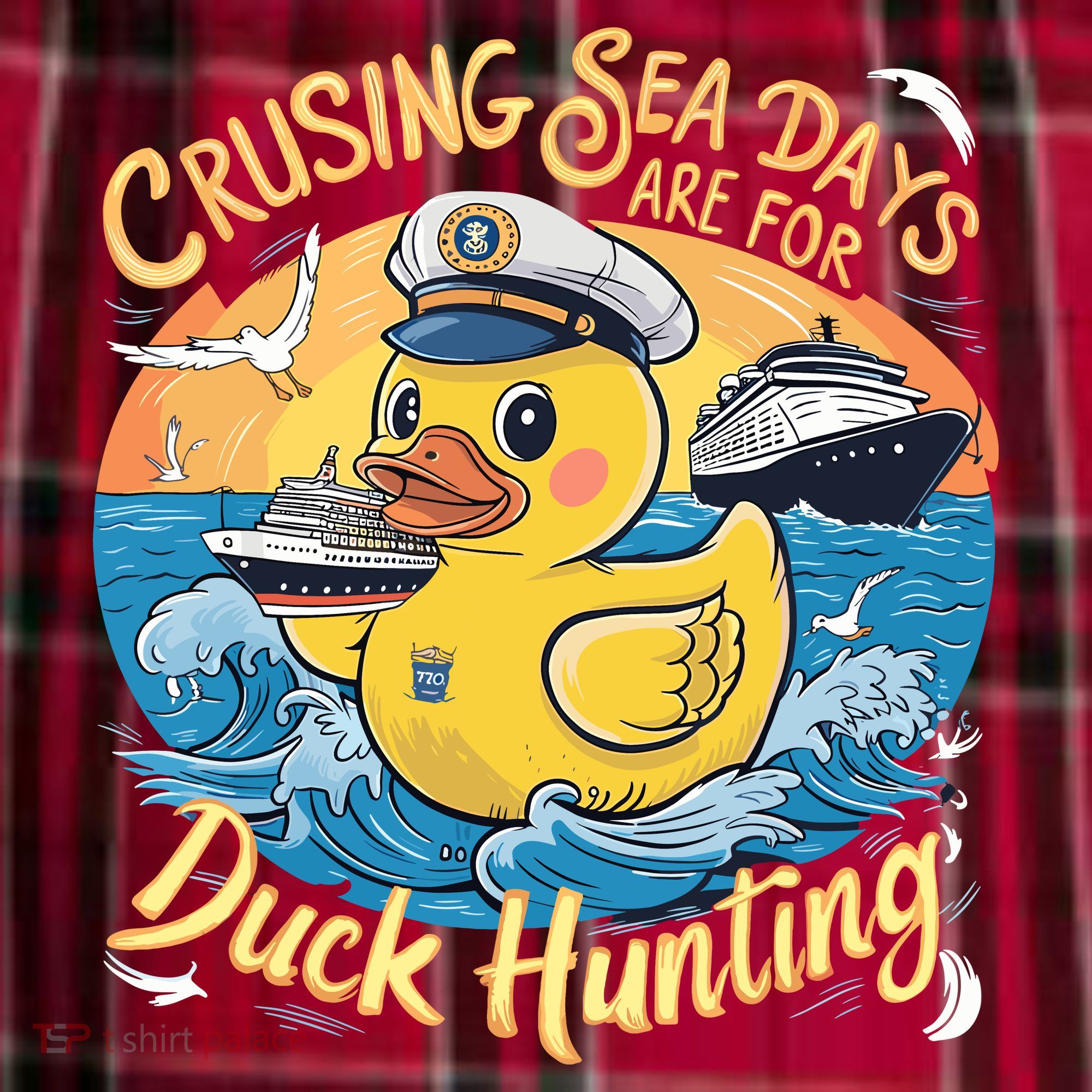 Cruising Sea Days Are For Duck Hunting Cool Cruise Trip Men's Flannel Plaid Pajama Pants