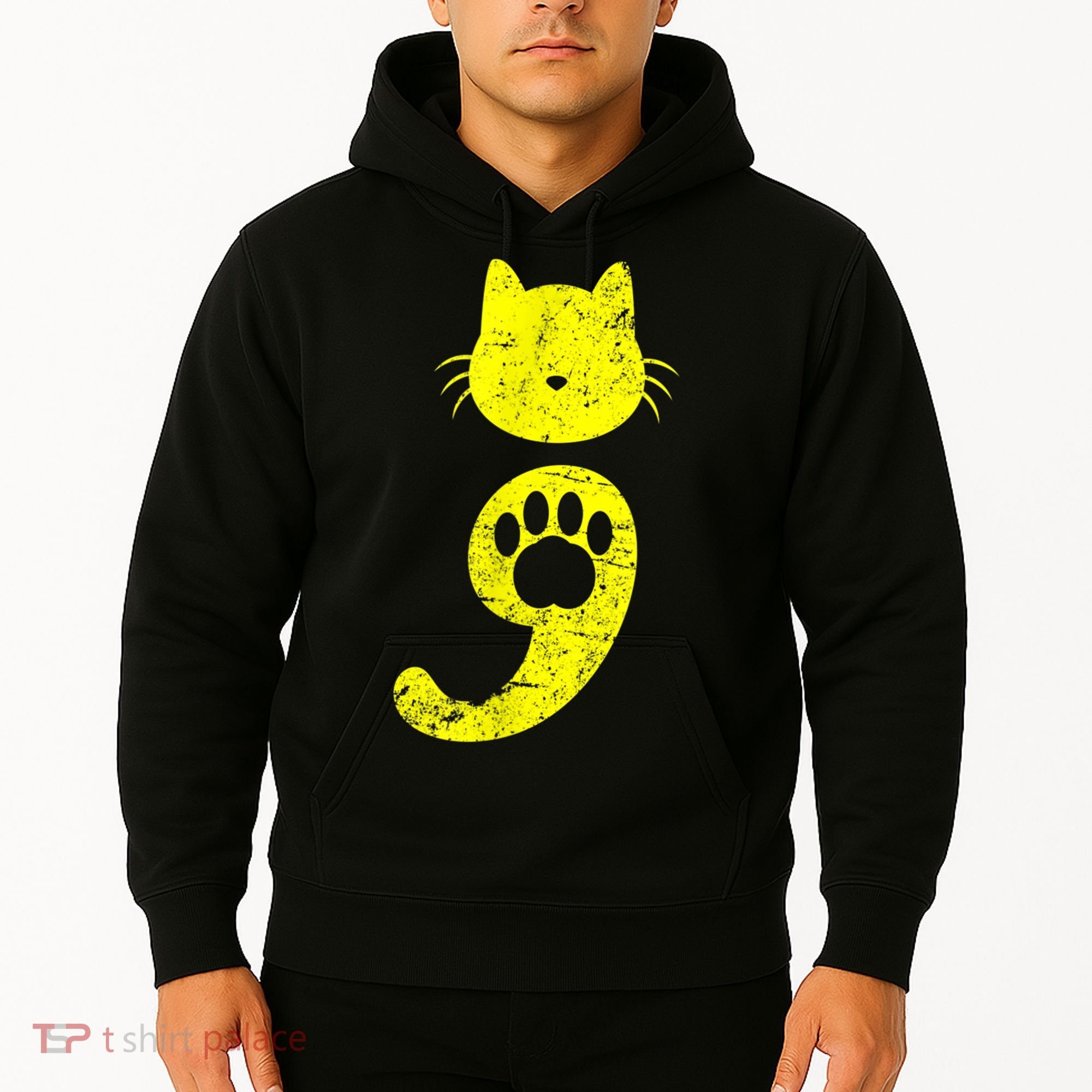 Cat Semicolon Depression Awareness Cat Lover Gift Hoodie